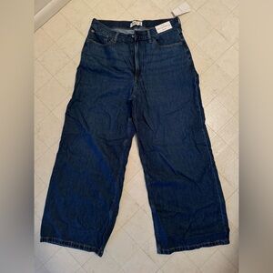 Abercrombie & Fitch crop wide leg jeans
